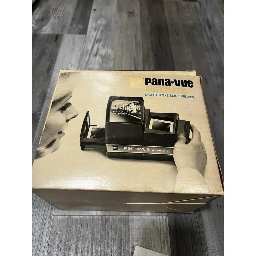 Vintage Gaf Pana-Vue Automatic Lighted 2x2 Slide Viewer Tested Works